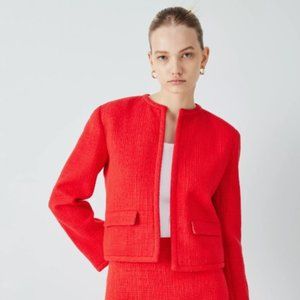 NWT Theory Cropped Tweed Jacket - Grenadine